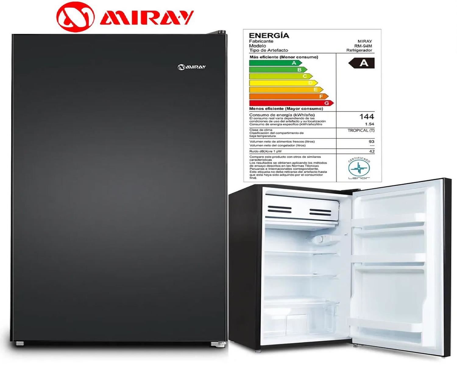 Frigobar – Refrigeradora Miray RM-93M 93 L Negro